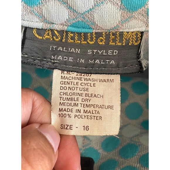 Castello D’elmo 60/70s Mod Dress with Coat and belt Made in Malta Sz 16 - Picture 6 of 6